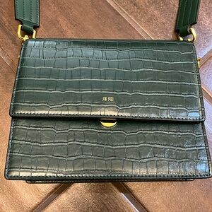 JW PEI green flap purse